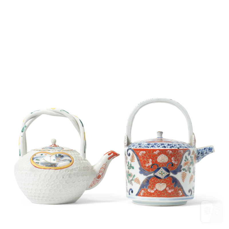 江戶時代 十八世紀 伊萬里茶壺兩件 | TWO IMARI TEAPOTS AND COVERS - 图5
